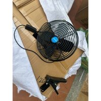 Quạt Kẹp Lồng Sắt Cánh Sắt 22cm Màu Đen 12V Hoặc 24V Kẹp Trên Ô Tô Xe Hơi
