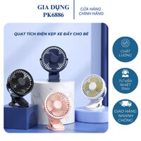 QUẠT KẸP MINI SẠC USB TÍCH ĐIỆN DUNG LƯỢNG PIN 3-4 tiếng