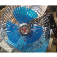 Quạt kẹp ô tô cắm tẩu sạc. Quạt sắt cánh xanh điện 12v 24v.(Giá 1 quạt)