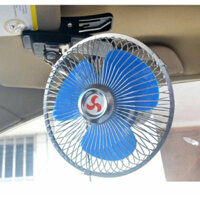 Quạt kẹp ô tô - quạt xe tải lồng sắt kẹp bình ắc quy