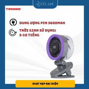 Quạt kẹp sạc điện Tiross TS3423