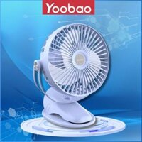 Quạt kẹp tích điện YOOBAO F04 6400 mAh đế kẹp đa năng xe đẩy nôi em bé để bàn linh hoạt