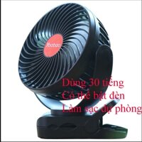 Quạt kẹp tích điện Yoobao F8 có đèn led,quạt tích điện kiêm sạc dự phòng, pin 8000mAh