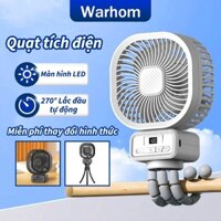 Quạt Kẹp Xe Đẩy Cho Bé pin 18 giờ,Quạt Tích Điện Mini Có Đèn,Quạt Kẹp Bàn Cắm Điện,Quạt Mini Để Bàn