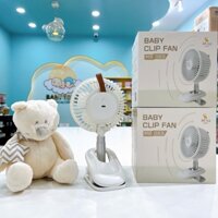 Quạt kẹp xe đẩy mini cho bé Moaz BeBe MB063 3000mA, quạt kẹp tích điện nhỏ gọn