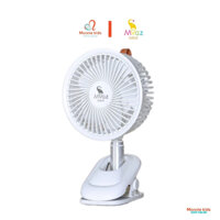 Quạt kẹp xe đẩy tích điện mini cho bé Moaz BeBe MB063 3000mA - Monnie Kids