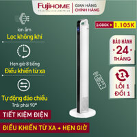 Quạt không cánh TF-12HE FUJIHOME, quạt tháp trụ đứng đối lưu hẹn giờ điều khiển từ xa electric fan