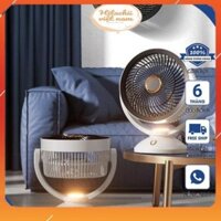 Quạt không dây tích điện để bàn, 4 tốc độ gió lưu thông không khí, quạt điện mini treo văn phòng