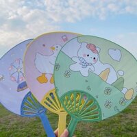 Quạt Không Thể Xé Quạt Nhựa Dễ Thương Hình Bầu Dục Tay Quạt Học Sinh Trẻ Em Chống Muỗi Quạt Mát Mùa Hè