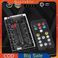Quạt làm mát 3 trong 1 Hub 5V 3PIN ARGB Từ tính kép 10 chiều SATA Power cho PC Case