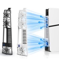 Quạt làm mát cho máy PS5 Slim, Quạt tản nhiệt bên ngoài cho PS5 Slim với đèn LED RGB cho PS5 Slim (Disc/Digital Edition) kèm thêm cổng USB 3.0