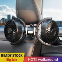 Quạt làm mát lưng ghế ô tô hai đầu Quạt làm mát cổ xoay 3 tốc độ USB 360 [walkaround.vn]