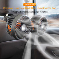 Quạt Làm Mát MALA-Car 3 Cánh Có Thể Điều Chỉnh 3 Lưỡi Xoay Đa Góc Độ Ồn Thấp Động Cơ Đồng Nguyên Chất Làm Mát 10W Đa Năng Phía Sau Ghế Sau Quạt Điện Hai Đầu Phụ Kiện Xe Tải