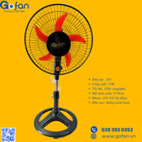 Quạt lỡ kẹp bình ắc quy 24V B3 DC-GOFAN-công suất 25W-motor 24v 545-5 cánh 30cm-lồng 35cm-cao 85cm-quạt 24V 1 cấp độ