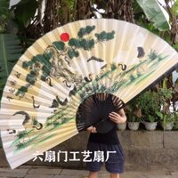 Quạt lớn quạt treo siêu lớn quạt Quà Tặng Quạt trang trí phòng khách Quạt thủ công quạt gấp lớn đạo cụ Hạc thông