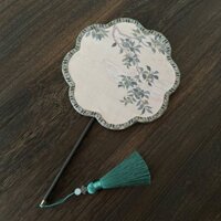 Quạt lòng bàn tay Mini Quạt nhóm phong cách cổ xưa Quạt nhảy múa phong cách Trung Quốc Hanfu Sườn xám Tô Châu Trẻ em Nhảy múa Sàn Catwalk Quạt tròn20250328