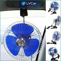 Quạt lồng sắt sử dụng trên xe hơi, xe tải, xe khách, ... chân kẹp đầu cắm tẩu dễ dàng lắp đặt xua tan nỗi lo nóng bưc