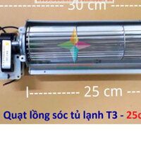 Quạt lồng sóc tủ mát AC220V cỡ lồng 25cm