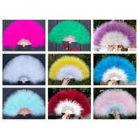 Quạt lông vũ BẢN ĐẸP đạo cụ chụp ảnh phong cách cổ trang Trung Quốc quạt cầm tay cosplay trang trí trưng bày xinh xắn