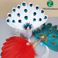 Quạt lông vũ ZHAOCAIMAO Đạo cụ chụp ảnh cổ tích sáng tạo