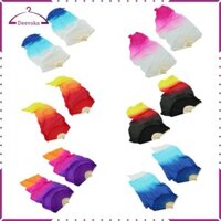 Quạt lụa nhảy múa bụng Quạt gấp dài 180x90cm Trắng