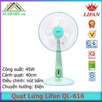 QUẠT LỬNG LIFAN QL-316 quạt lỡ thấp êm mát dùng phòng khách, phòng ngủ, công suất 45W, chuyển động điện.