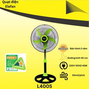 Quạt lửng ống sắt cánh 5 lá L4005