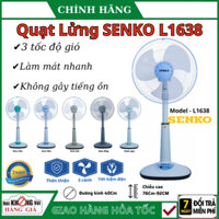 Quạt lửng Senko L1638 chính hãng - Quạt điện cây đứng lỡ 3 mức tốc độ gió không ồn , lõi đồng 100% , Công suất 47W BH 2N