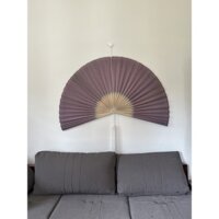 Quạt mành tre treo tường trang trí, quạt decor màu nhúng nâu size 70cm, 80cm, 120cm,150cm