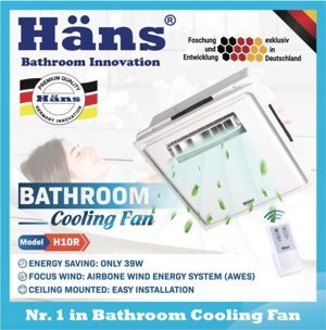 Quạt mát âm trần Hans H10R - điều khiển từ xa
