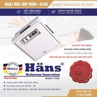 Quạt mát nhà vệ sinh âm trần công tắc Hans – H10S