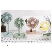 Quạt Mẫu Mới 2021 - Quạt Cầm Tay Mini Nhiều Màu 3 Tốc Độ Gió Gấp Gọn Tiện Dụng - TẶNG KÈM Pin Và Cáp Sạc