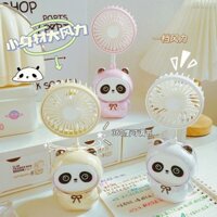Quạt máy tính để bàn gấu trúc hoạt hình mới dễ thương USB lưu trữ điện có thể điều chỉnh giá đỡ quạt làm mát mini