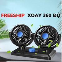 Quạt mini 12v, 24v dùng cho xe ô tô, xe hơi có thể xoay 360
