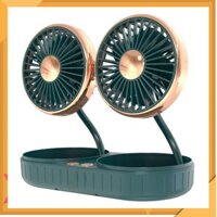 Quạt mini 12V để ô tô, bàn học bàn làm việc xoay 360 độ