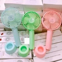 QUẠT MINI CẦM TAY CÓ ĐẾ KÈM PIN (T80)