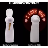 Quạt Mini cầm tay Có Đèn LED chạy chữ theo nhu cầu khách hàng thích hợp làm quà tặng