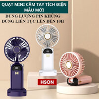 Quạt mini cầm tay để bàn tích điện 5 chế độ phù hợp nhân viên văn phòng ,trẻ nhỏ học sinh sinh viên