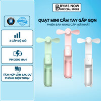 Quạt Mini Cầm Tay DELADEP Gấp Gọn Tiện Lợi, 3 Chế Độ Gió Tích Hợp Làm Sạc Dự Phòng Điện Thoại Dung Lượng Pin 2000mAh