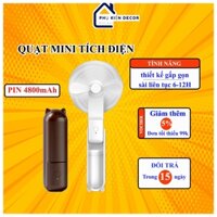 Quạt mini cầm tay gấp gọn 3 chế độ gió. dung lượng pin 2000mAh tích hợp sạc pin điện thoại tiện lợi