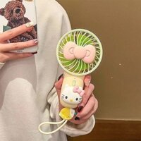 Quạt mini cầm tay gió lớn Hello Kitty Quạt mùa hè sạc usb cho học sinh xách tay