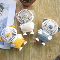 Quạt Mini cầm tay hình heo, quạt để bàn TSTD