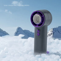 Quạt Mini cầm tay làm lạnh Turbo Màn hình kỹ thuật số Ice Pack Cold Air Mountaineering Hook Quạt di động