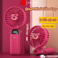 Quạt Mini Cầm Tay NAMIKO Hình Gấu Dâu Mickey Sạc Điện Không Gây Tiếng Ồn