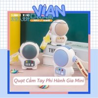 Quạt Mini Cầm Tay Phi Hành Gia, Quạt Sạc Tích Điện Usb Kèm Móc Khóa - Vian Store