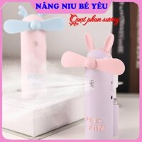 Quạt Mini Cầm Tay Phun Sương | Quạt Phun Sương Mini Tai Thú Cực Dễ Thương