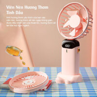 Quạt mini cầm tay TEKKIN pin khủng 10000 mah, quạt tích điện gấp gọn 5 cấp độ gió linh hoạt giá rẻ