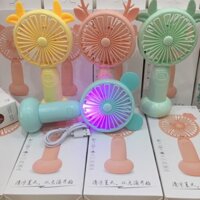 Quạt mini cầm tay thời trang DianDi tích hợp đèn led siêu đẹp, thích hợp với du lịch, dã ngoại, dạo phố...