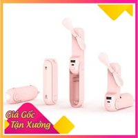 Quạt mini cầm tay tích hợp sạc dự phòng 2000mah và đèn pin
