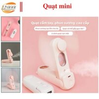 Quạt mini đa năng 3 chế độ, Quạt cầm tay sạc pin tích điện có chế độ phun sương tạo đổ ẩm 2 trong 1